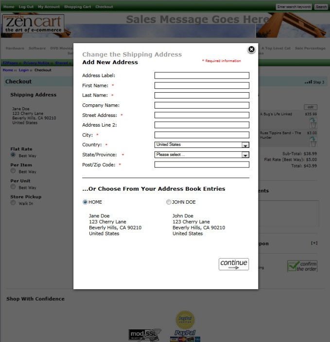 Fast and Easy Ajax Checkout for Zen Cart Fast and Easy Ajax Checkout for Zen Cart